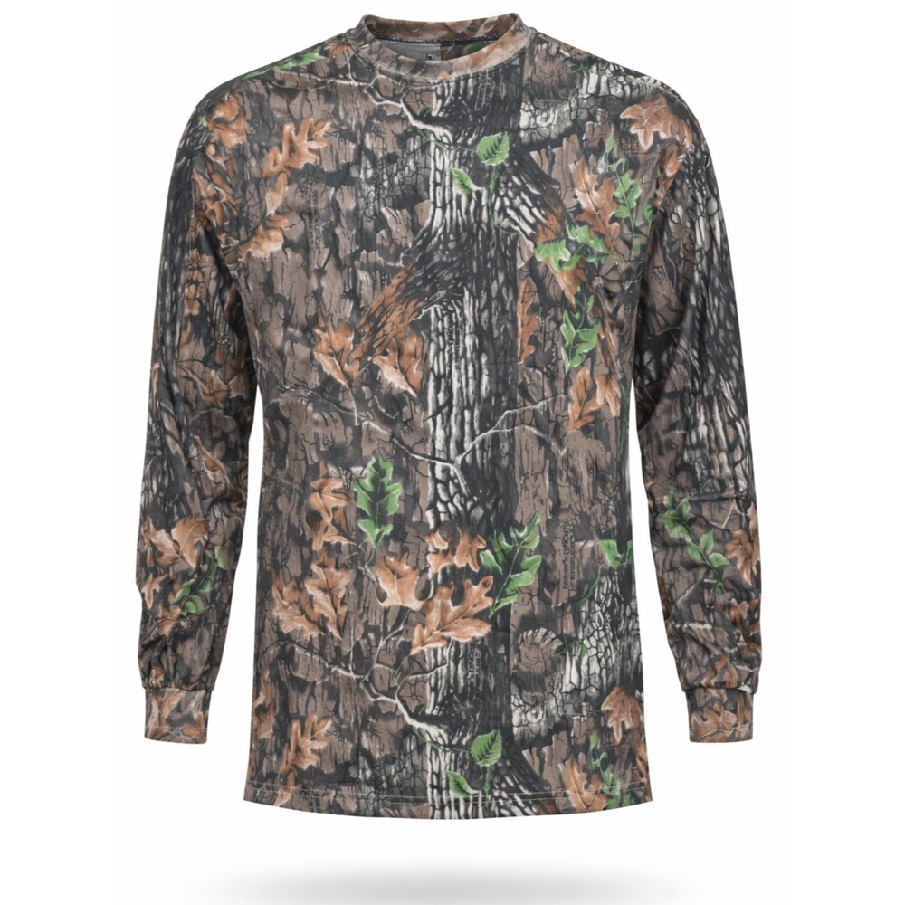 Jerzees Outdoors Camo Henley T-shirt Size M Trebark Lynch Superflauge USA Long S